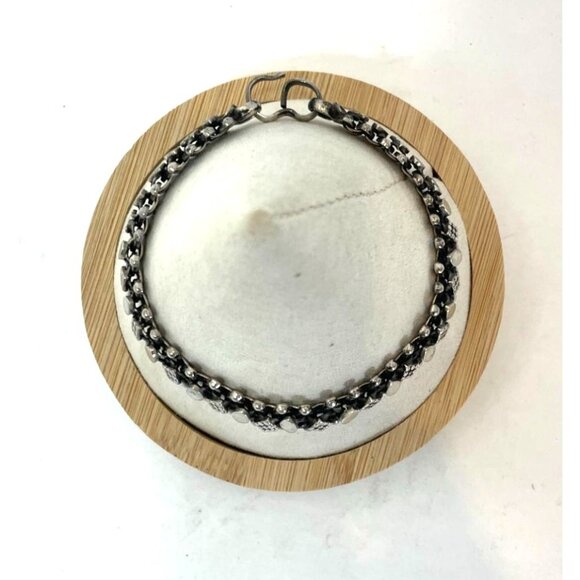 Vintage Sterling Silver Traditional India-Rajasthani Bracelet 7.75in Long 23g - Picture 6 of 9